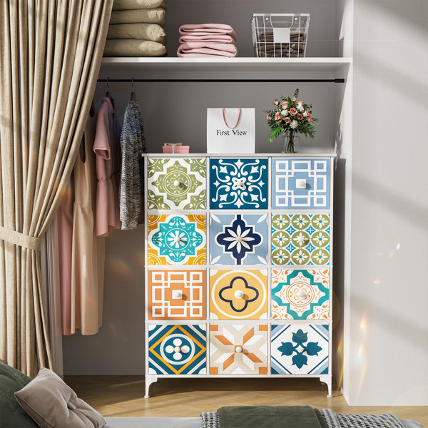 Bungalow Rose Purdum 12 Drawer Dresser for Bedroom Mediterranean